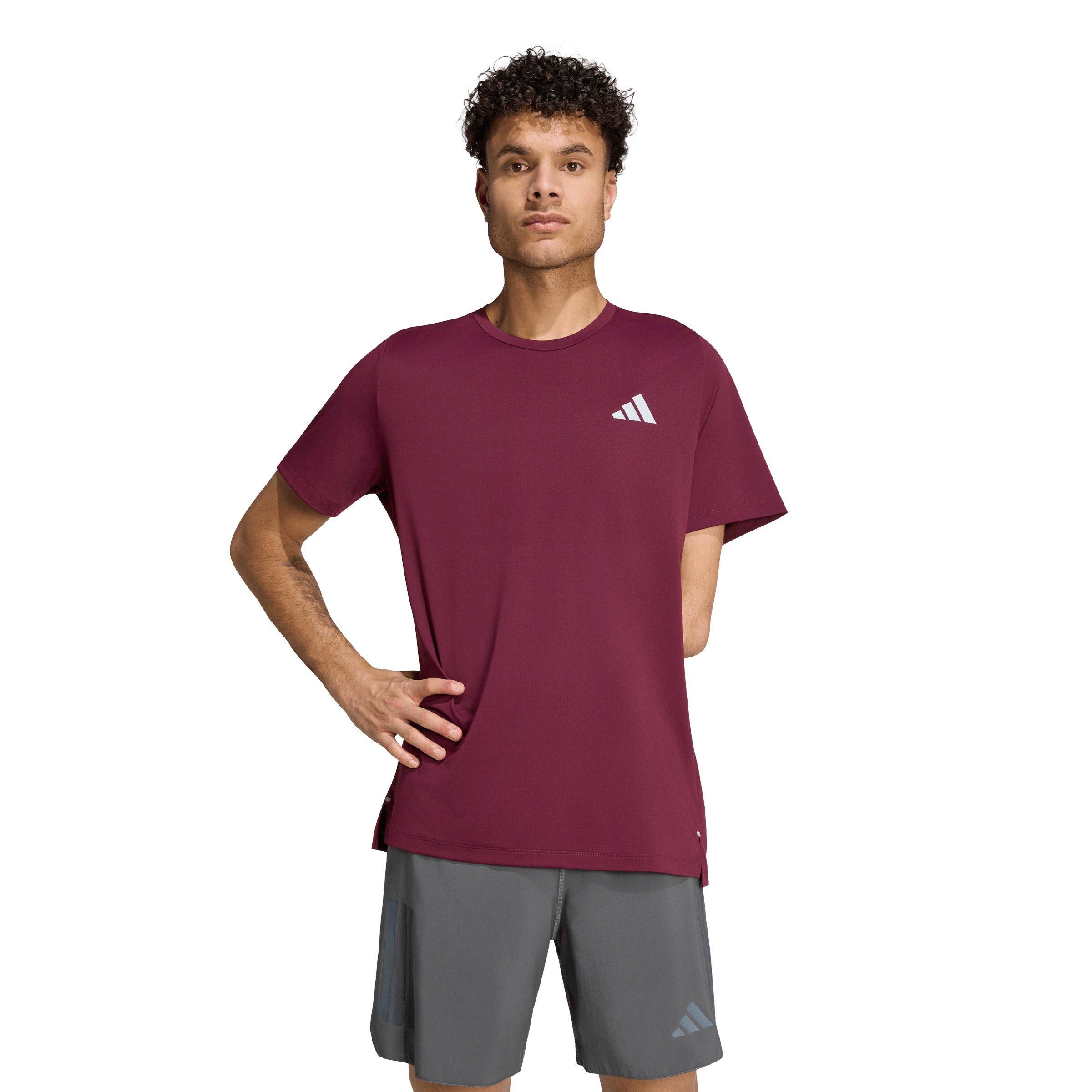 adidas Men's ADI365 Running Climacool Iconic T-Shirt - Maroon - MAROON